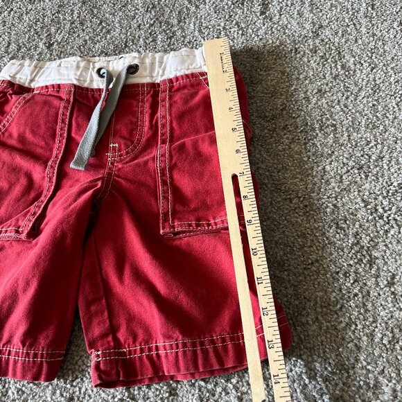 Mini boden shorts boys 4 red cargo casual summer classic preppy vacation school - Picture 11 of 13